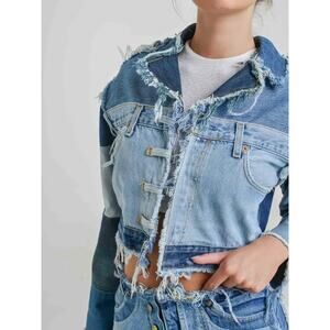 NEW NWT Je Suis Denim Jacket, Re-Done, Vintage Levi's, Made in Italy, Large